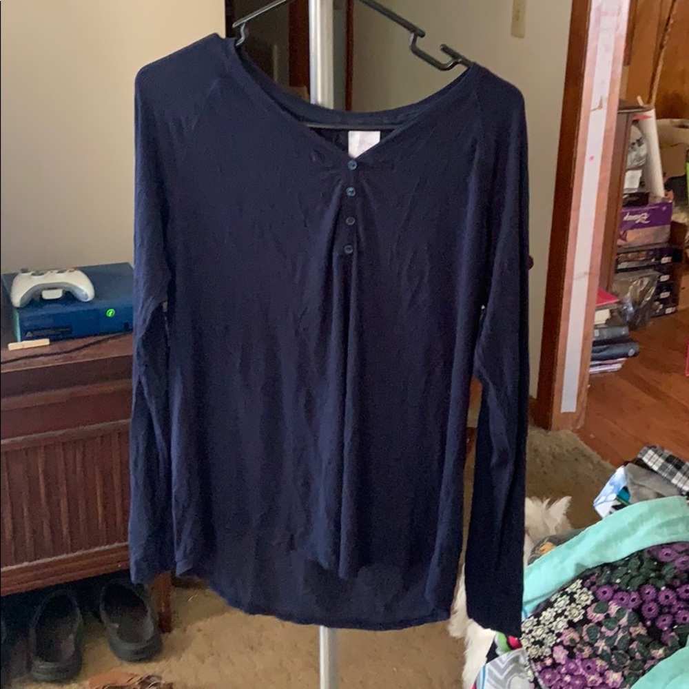 Long sleeve navy blue